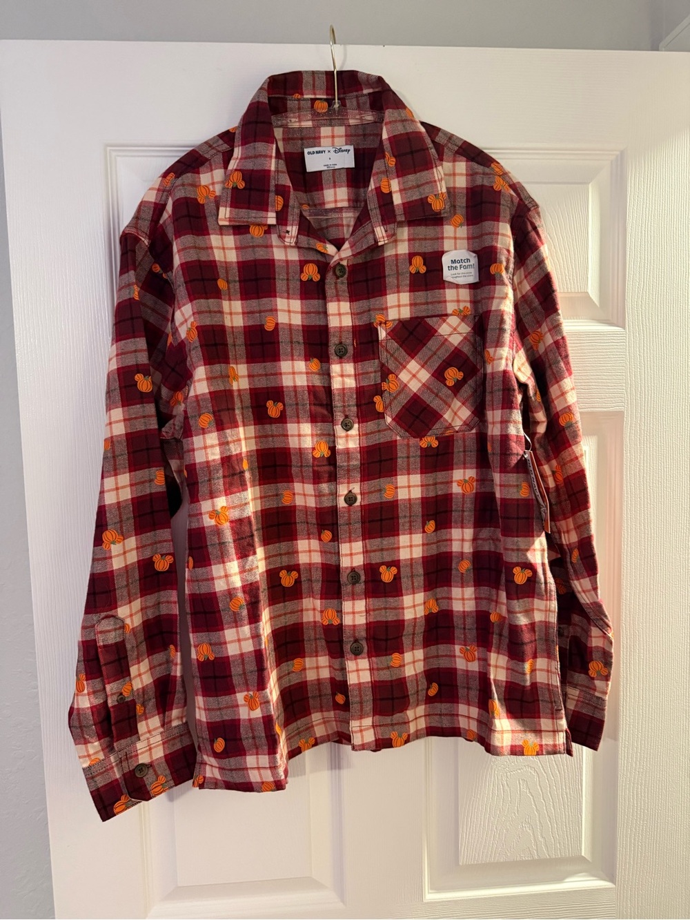 Disney Mickey Mouse Pumpkin Flannel Shirt